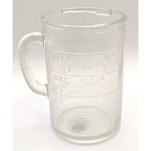 PAMCO Nut Chopper Replacement Measuring Cup Clear GLASS 1.5 Cup Kitchen READ